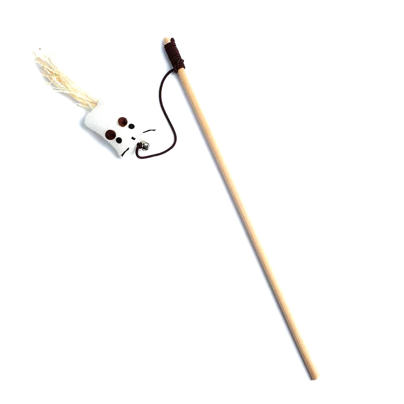 Engaging Interactive Cat Wand with Colorful Feather Teasers - Perfect for Playful Kittens!